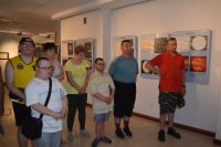 Uczestnicy ŚDS na wystwie w Muzem Historycznym w Przasnyszu.
