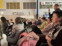 Uczestnicy ŚDS podczas przedstawienia.