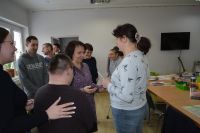 Uczestnicy ŚDS podczas wizyty pani przewodniczącej.