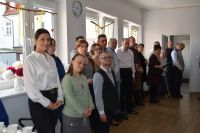 Uczestnicy ŚDS podczas śniadania wielkanocnego.